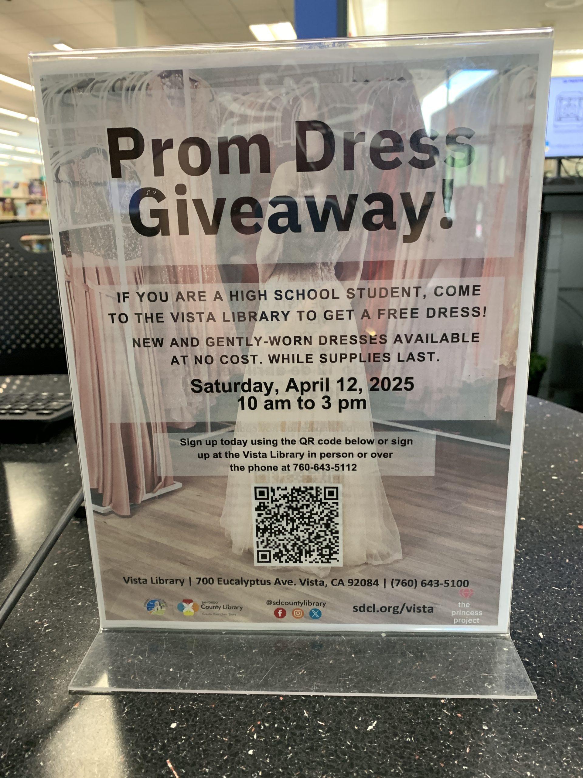Prom Dress Giveaway Flyer