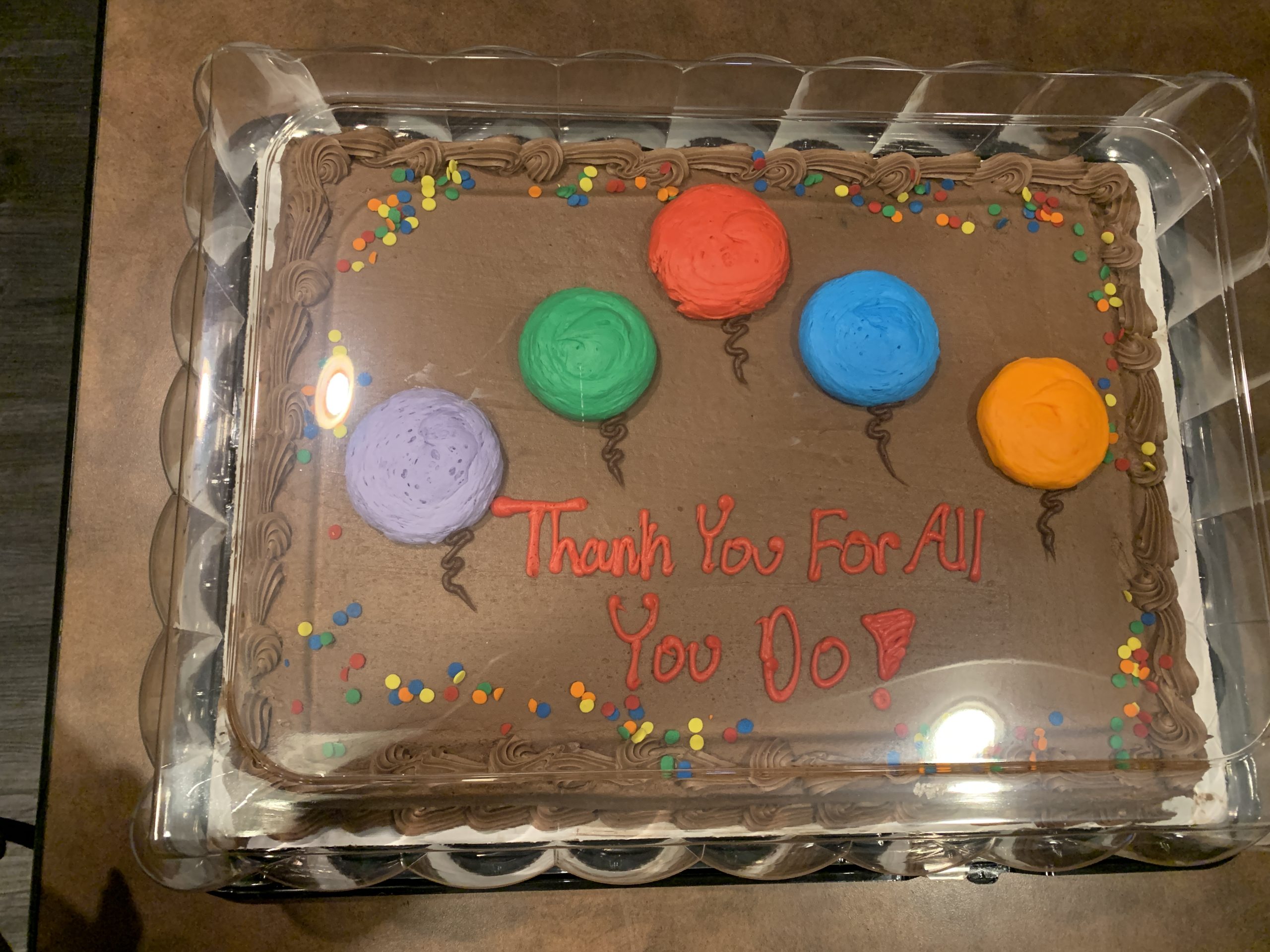 Cake for the Volunteer Appreciation Luncheon