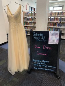Prom Dress Giveaway display