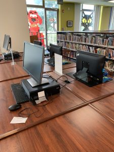 Computer Equipment in the Children's Area was paid for by the Friends of the Vista Library
