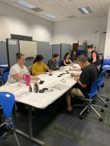FOVL funds the black ink painting class at the Vista Library