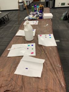 Paints for students in art class