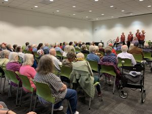 The Music Men acapella group at the Vista Library for the monthly concert