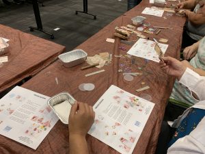 working area for pressed flower class