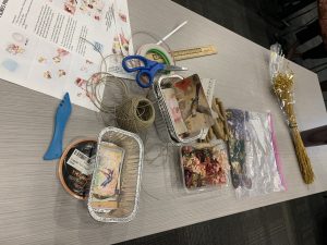 Supplies for pressed flower class