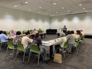 flower frames art class at the Vista Library