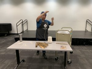 flower frames art class at the Vista Library