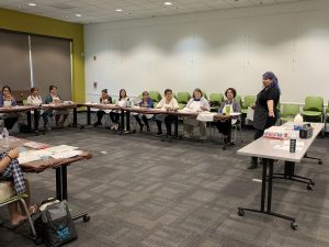 Stamped Tea Towels Art Class