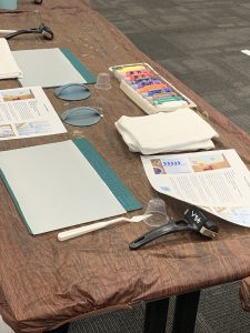 Stamped Tea Towels Art Class