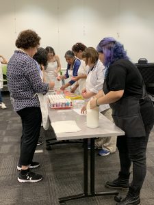 Stamped Tea Towels Art Class