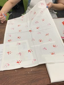 Stamped Tea Towels Art Class