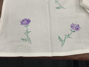 Stamped Tea Towels Art Class
