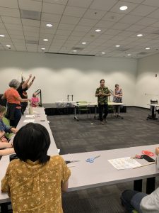 Macrame class at the Vista Library