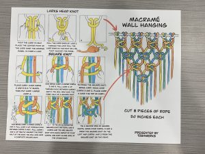Macrame class at the Vista Library