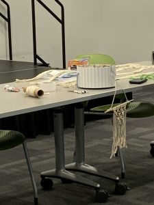 Macrame class at the Vista Library
