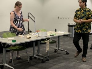 Macrame class at the Vista Library