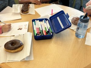 Dads and Donuts celebrating Father's day at the Vista Library