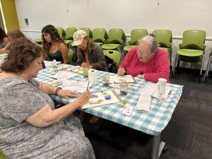 Watercolor painting at the Vista Library